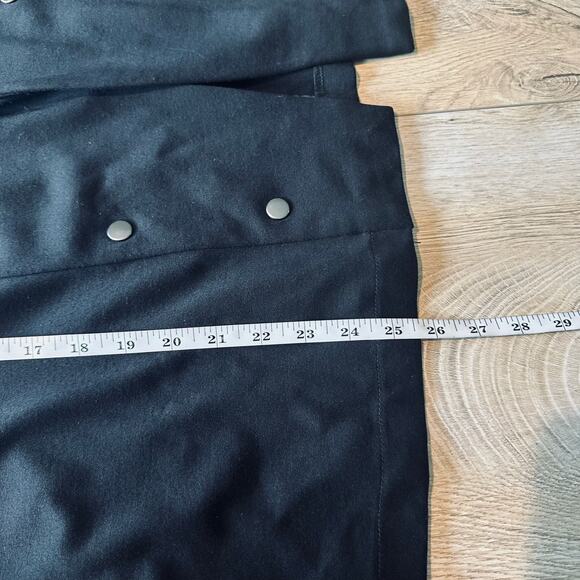 CJ Banks Knit Moto Style Open Front Jacket Black 2X - Picture 7 of 7